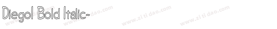 Diego1 Bold Italic字体转换